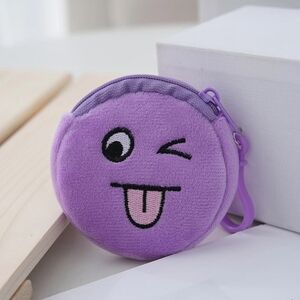 Purple Emoji Kids Coin Purse